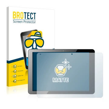 Front side of a product packaging with the brand logo BROTECT. Next to it is the device Chuwi Hi12 shown with the correspondin