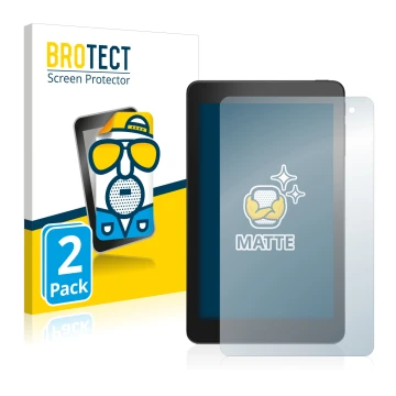 Front side of a product packaging with the brand logo BROTECT. Next to it is the device Dell Venue 8 Pro 5855 shown with the c