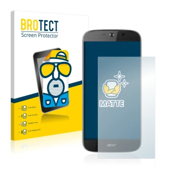 Front side of a product packaging with the brand logo BROTECT. Next to it is the device Acer Liquid Jade Primo shown with the 