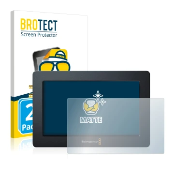 Front side of a product packaging with the brand logo BROTECT. Next to it is the device Blackmagic Design Blackmagic Video Ass