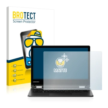 Front side of a product packaging with the brand logo BROTECT. Next to it is the device MEDION Akoya E2215T (MD 60256) shown w