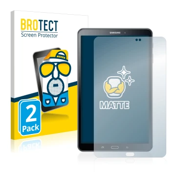 Front side of a product packaging with the brand logo BROTECT. Next to it is the device Samsung Galaxy Tab A6 10.1