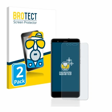 Front side of a product packaging with the brand logo BROTECT. Next to it is the device Huawei P10 Lite shown with the corresp