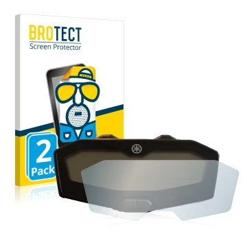 Front side of a product packaging with the brand logo BROTECT. Next to it is the device Yamaha MT-07 2018-2020 shown with the 