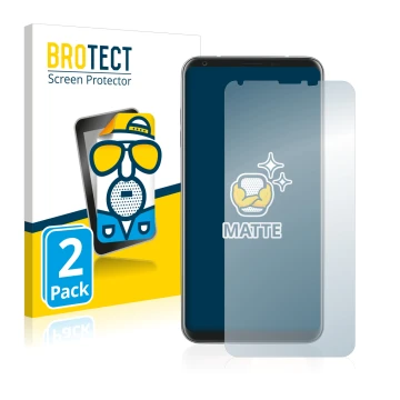 Front side of a product packaging with the brand logo BROTECT. Next to it is the device LG V30 shown with the corresponding sc