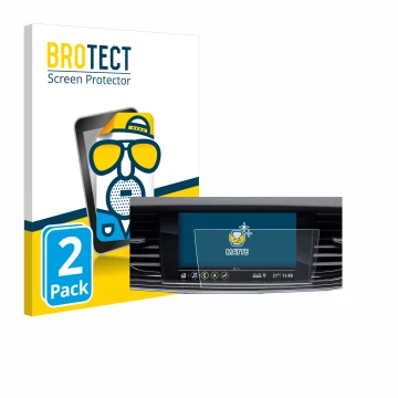 Front side of a product packaging with the brand logo BROTECT. Next to it is the device Opel Insignia 2017 Navi 900 IntelliLin