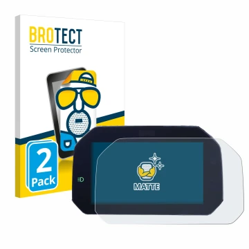 Front side of a product packaging with the brand logo BROTECT. Next to it is the device BMW R 1200 GS 2017-2018 Connectivity T