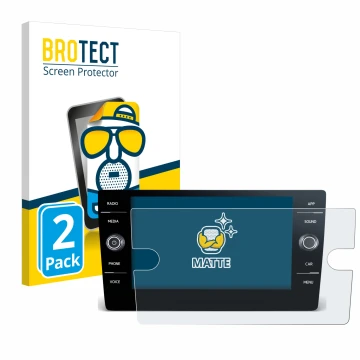 Front side of a product packaging with the brand logo BROTECT. Next to it is the device Volkswagen T-Roc 2017-2019 Discover Me