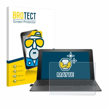 Front side of a product packaging with the brand logo BROTECT. Next to it is the device HP Pro x2 612 G2 shown with the corres