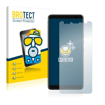 Front side of a product packaging with the brand logo BROTECT. Next to it is the device HTC U12 Plus shown with the correspond
