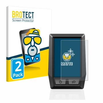 Front side of a product packaging with the brand logo BROTECT. Next to it is the device Bosch Kiox shown with the correspondin