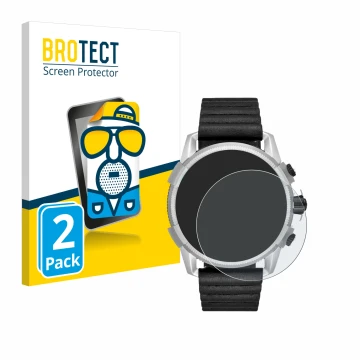 Front side of a product packaging with the brand logo BROTECT. Next to it is the device Diesel On Full Guard 2.5 shown with th