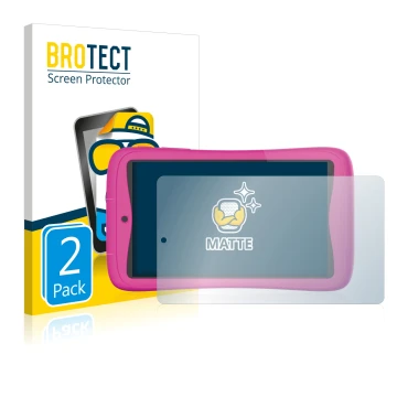 Front side of a product packaging with the brand logo BROTECT. Next to it is the device Kurio Connect 7