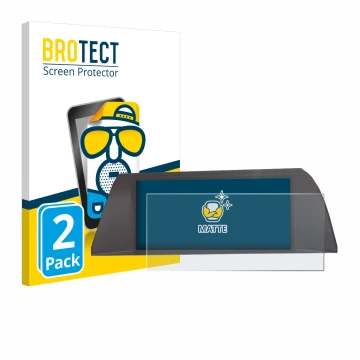 Front side of a product packaging with the brand logo BROTECT. Next to it is the device BMW 5 F10 2010-2013 Infotainment Syste