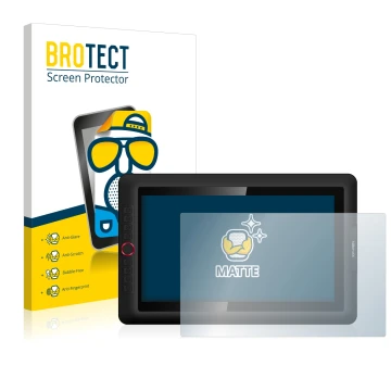 Front side of a product packaging with the brand logo BROTECT. Next to it is the device XP-Pen Artist 15.6 Pro shown with the 