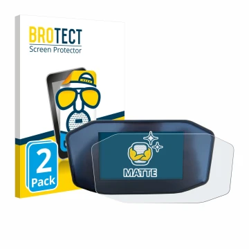 Front side of a product packaging with the brand logo BROTECT. Next to it is the device KTM 1290 Super Duke R shown with the c