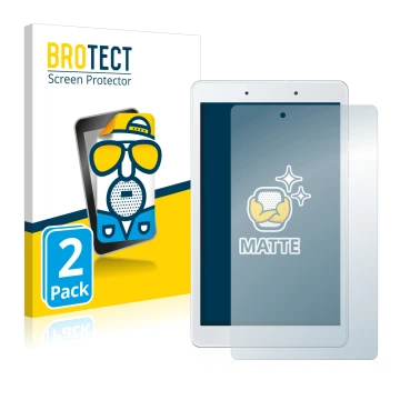 Front side of a product packaging with the brand logo BROTECT. Next to it is the device Samsung Galaxy Tab A 8.0 WiFi 2019 sho