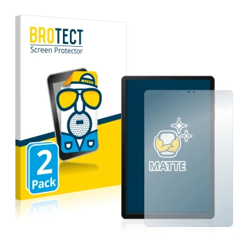 Front side of a product packaging with the brand logo BROTECT. Next to it is the device Samsung Galaxy Tab S6 WiFi 2019 shown 