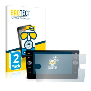 Front side of a product packaging with the brand logo BROTECT. Next to it is the device Volkswagen Golf GTI 2017 Discover Medi