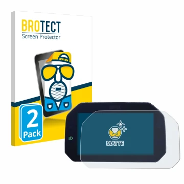 Front side of a product packaging with the brand logo BROTECT. Next to it is the device BMW F 750 GS 2018-2020 Connectivity TF