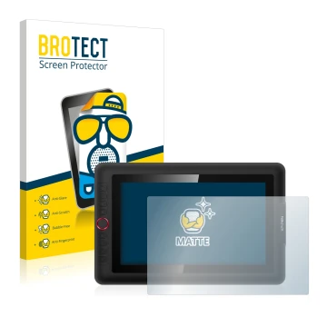 Front side of a product packaging with the brand logo BROTECT. Next to it is the device XP-Pen Artist 13.3 Pro shown with the 