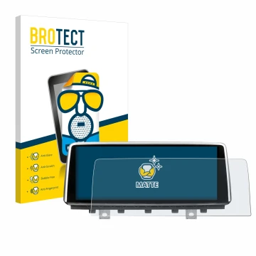 Front side of a product packaging with the brand logo BROTECT. Next to it is the device BMW X5 F15 2013-2018 Infotainment Syst