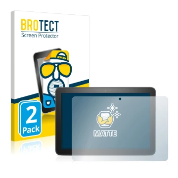 Front side of a product packaging with the brand logo BROTECT. Next to it is the device Amazon Fire HD 8 Plus 2020 (10th Gen.)