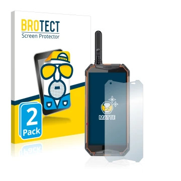 Front side of a product packaging with the brand logo BROTECT. Next to it is the device Ulefone Armor 3w shown with the corres