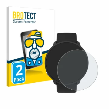 Front side of a product packaging with the brand logo BROTECT. Next to it is the device Polar Unite shown with the correspondi