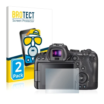 Front side of a product packaging with the brand logo BROTECT. Next to it is the device Sony A7S III shown with the correspond