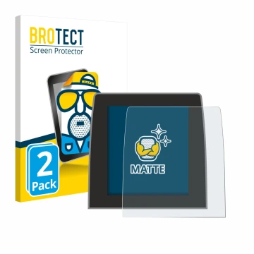 Front side of a product packaging with the brand logo BROTECT. Next to it is the device Renault Captur 2 2020 Easy Link 9.3