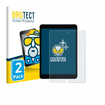 Front side of a product packaging with the brand logo BROTECT. Next to it is the device Apple iPad 10.2