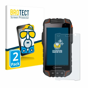Front side of a product packaging with the brand logo BROTECT. Next to it is the device i.safe MOBILE IS530.1 shown with the c