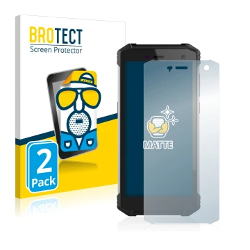 Front side of a product packaging with the brand logo BROTECT. Next to it is the device Hammer Energy 2 shown with the corresp