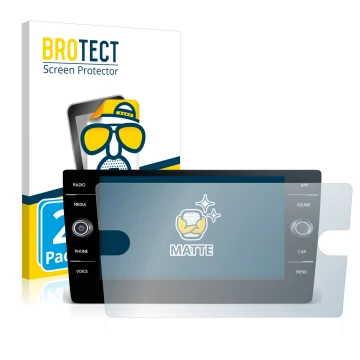 Front side of a product packaging with the brand logo BROTECT. Next to it is the device Volkswagen T-Roc United TSI 2020 Disco