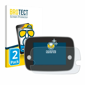 Front side of a product packaging with the brand logo BROTECT. Next to it is the device Fiat 500 Series 8 2020 Uconnect 7