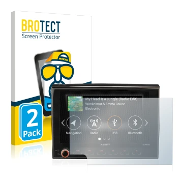 Front side of a product packaging with the brand logo BROTECT. Next to it is the device Fiat Ducato III 2014-2021 X-F270 8