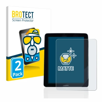 Front side of a product packaging with the brand logo BROTECT. Next to it is the device Volvo Polestar 2 2020 Infotainment Sys