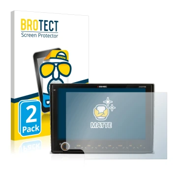 Front side of a product packaging with the brand logo BROTECT. Next to it is the device Fiat Ducato III 2006 - 2011 Zenec Z-E3