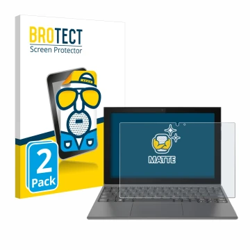 Front side of a product packaging with the brand logo BROTECT. Next to it is the device Lenovo IdeaPad Duet 3 10IGL5-LTE shown