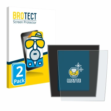 Front side of a product packaging with the brand logo BROTECT. Next to it is the device Porsche Taycan 2021 Infotainment Syste