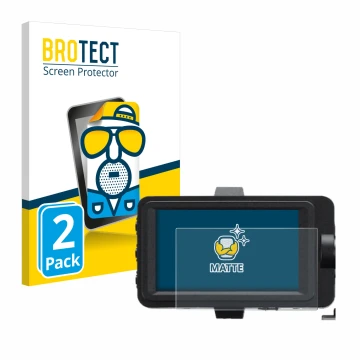 Front side of a product packaging with the brand logo BROTECT. Next to it is the device Sony FX6 shown with the corresponding 