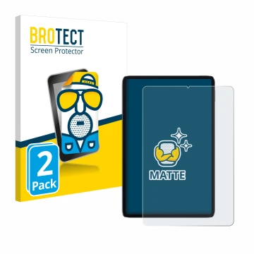 Front side of a product packaging with the brand logo BROTECT. Next to it is the device Xiaomi Mi Pad 5 shown with the corresp