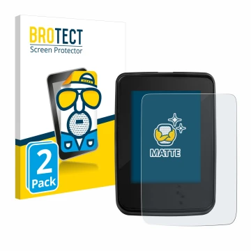 Front side of a product packaging with the brand logo BROTECT. Next to it is the device Giant RideDash Evo shown with the corr