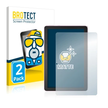 Front side of a product packaging with the brand logo BROTECT. Next to it is the device Amazon Fire HD 10 Plus 2021 (11th Gen.