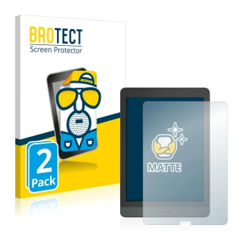 Front side of a product packaging with the brand logo BROTECT. Next to it is the device Boox Nova 3 shown with the correspondi