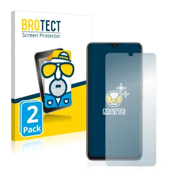 Front side of a product packaging with the brand logo BROTECT. Next to it is the device Vivo Y70 shown with the corresponding 