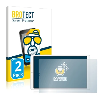 Front side of a product packaging with the brand logo BROTECT. Next to it is the device Samsung Galaxy Tab A7 Lite LTE 2021 (L
