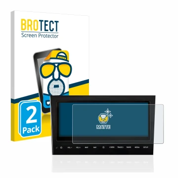 Front side of a product packaging with the brand logo BROTECT. Next to it is the device Hyundai Tucson NX4 2021 Infotainment S