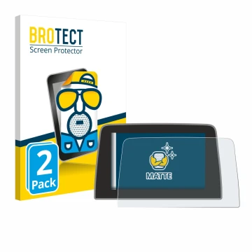Front side of a product packaging with the brand logo BROTECT. Next to it is the device Ford Fiesta ST 2017-2021 SYNC 3 8